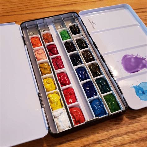 metal paint boxes watercolors|metal watercolor palettes.